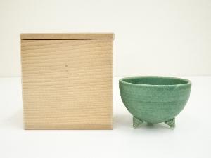 夢生窯　関理史造　三つ足フリーカップ（共箱）